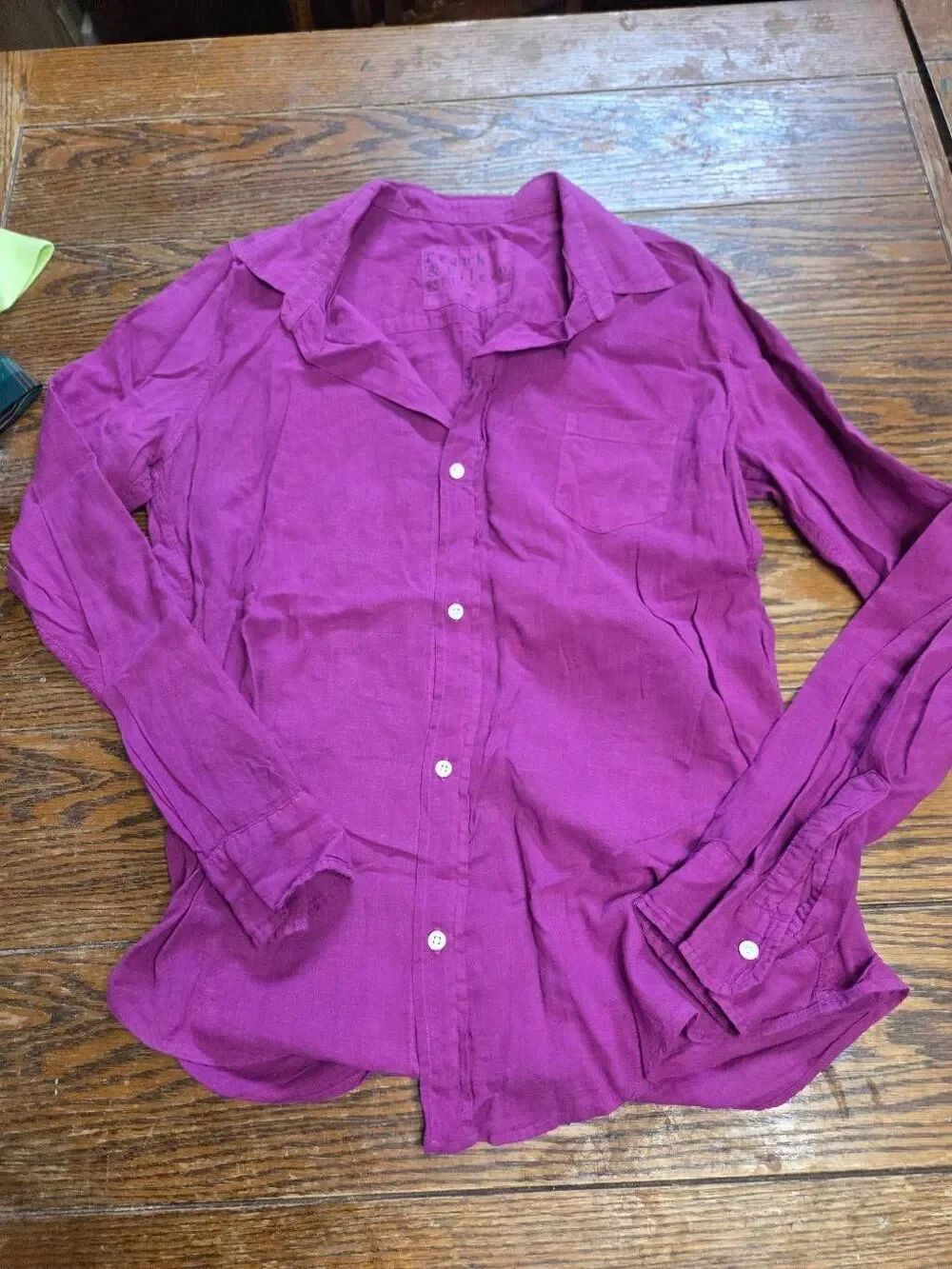 Frank&Eileen Barry purple/pink button down shirt sz Large